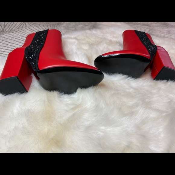 [amiri] red and black glitter booties - Picture 7 of 8